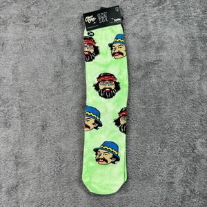 Odd Sox Cheech and Chong Socks Printed Socks Green Sizes 8-12 NEW